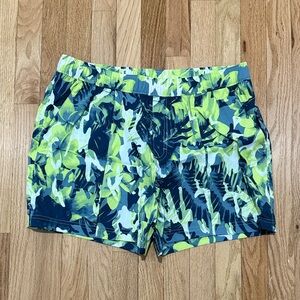 The North Face Men's Blue and Green Swim shorts.